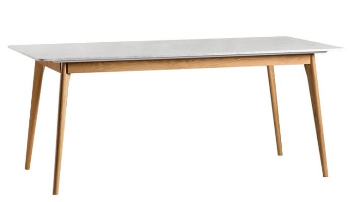 VESTA RECT DINING TABLE MARBLE