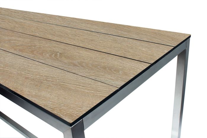 Slatted 1800MM x 700MM Oak Compact Laminate Table Top