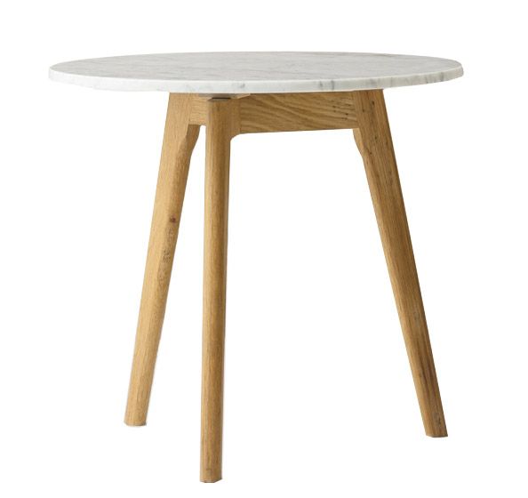 MED VESTA SIDE TABLE-MARBLE OAK