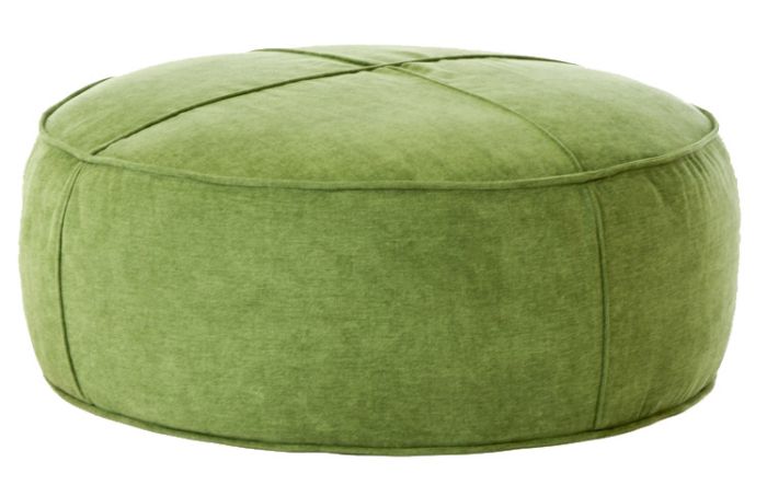 MONA VELVET ROUND OTTOMAN