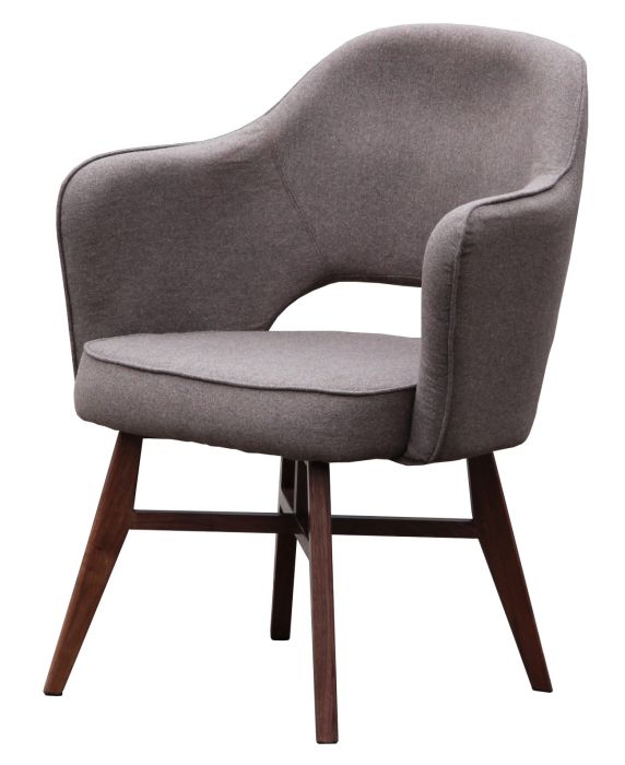 Kim B Tub Chair, Grey - Diagonal