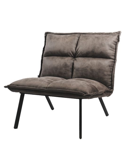 ISAAC CHAIR in BROWN FAUX LEATHER