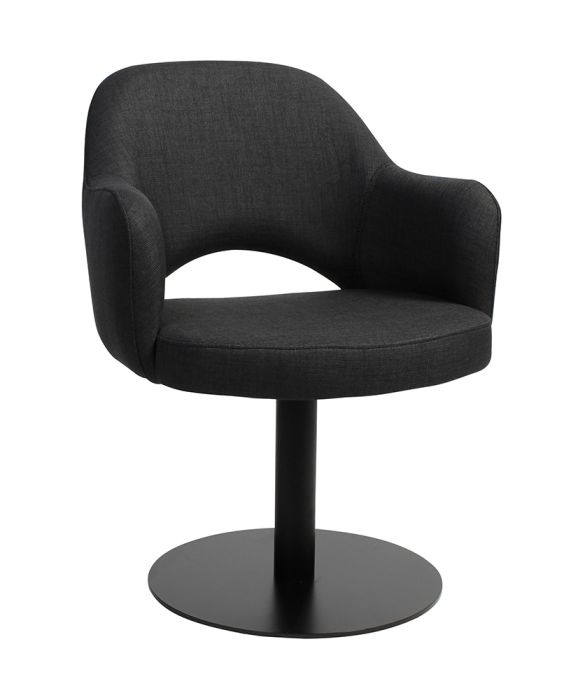 Albery Black Steel Disc Chair