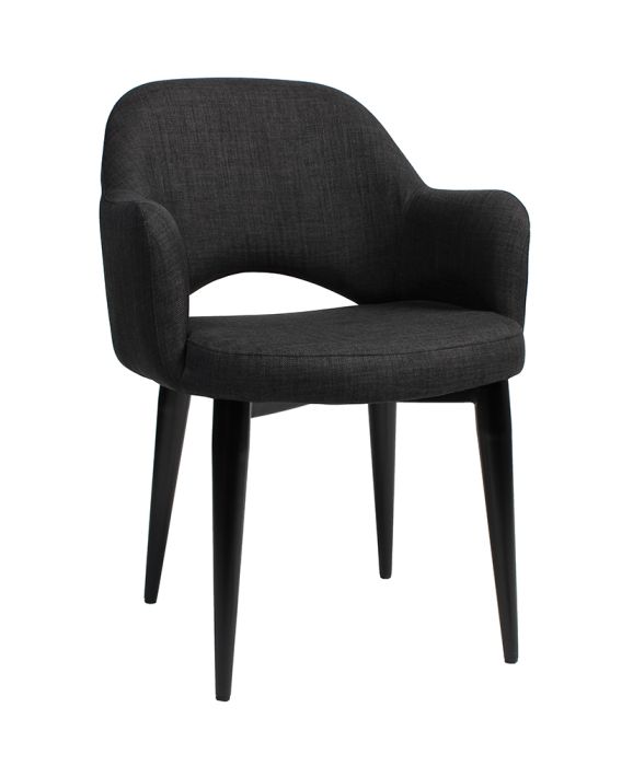 Albery Black Metal Leg Chair