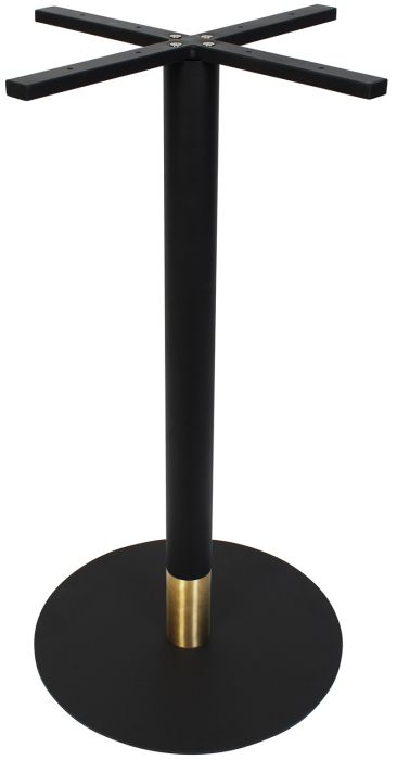 Tivoli Black and Brass Collar Dry Bar Table Base