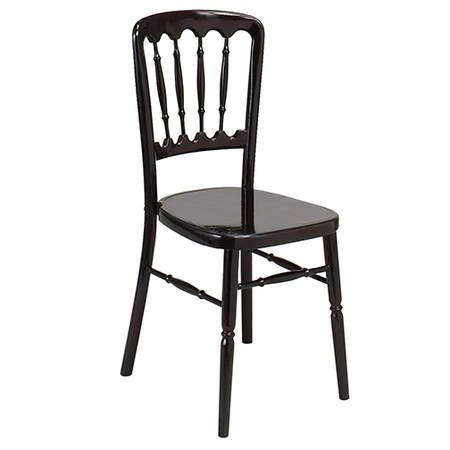 Resin Château Banquet Chair - Brown, Front