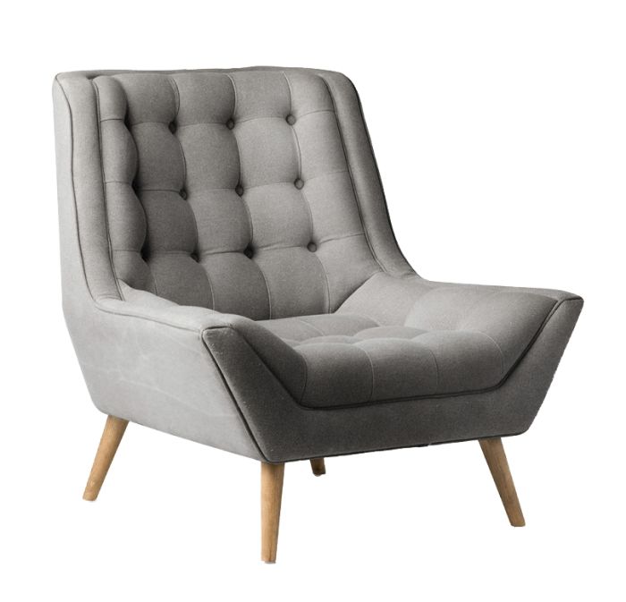 Textured Grey Moe Club Chair