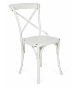 Metal Cross Back Chair