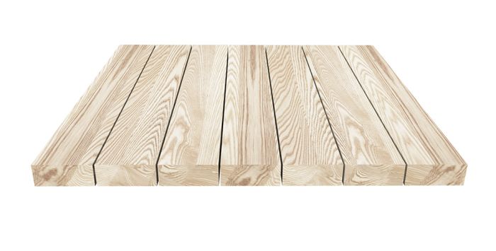 Square Slatted Timber Table Top