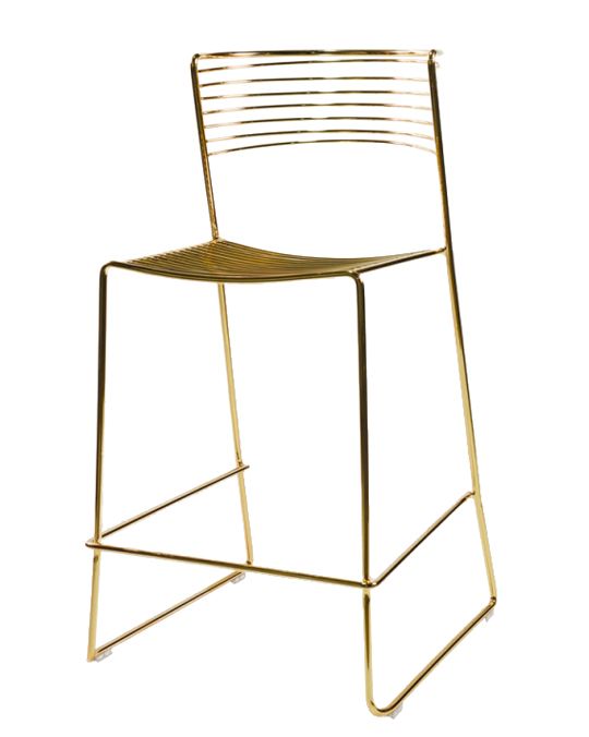 MICA GOLD METAL COUNTER STOOL