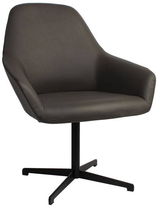 Bronte Vinyl Black Blade Tub Chair