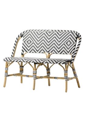 CHEVRON IN/OUTDOOR BLK WHT 2.5 SEATER