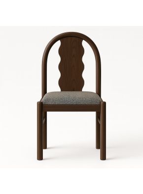 Apollo Commercial Chair in dark brown, front view.