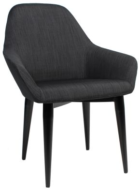 Bronte Black Metal Leg Tub Chair